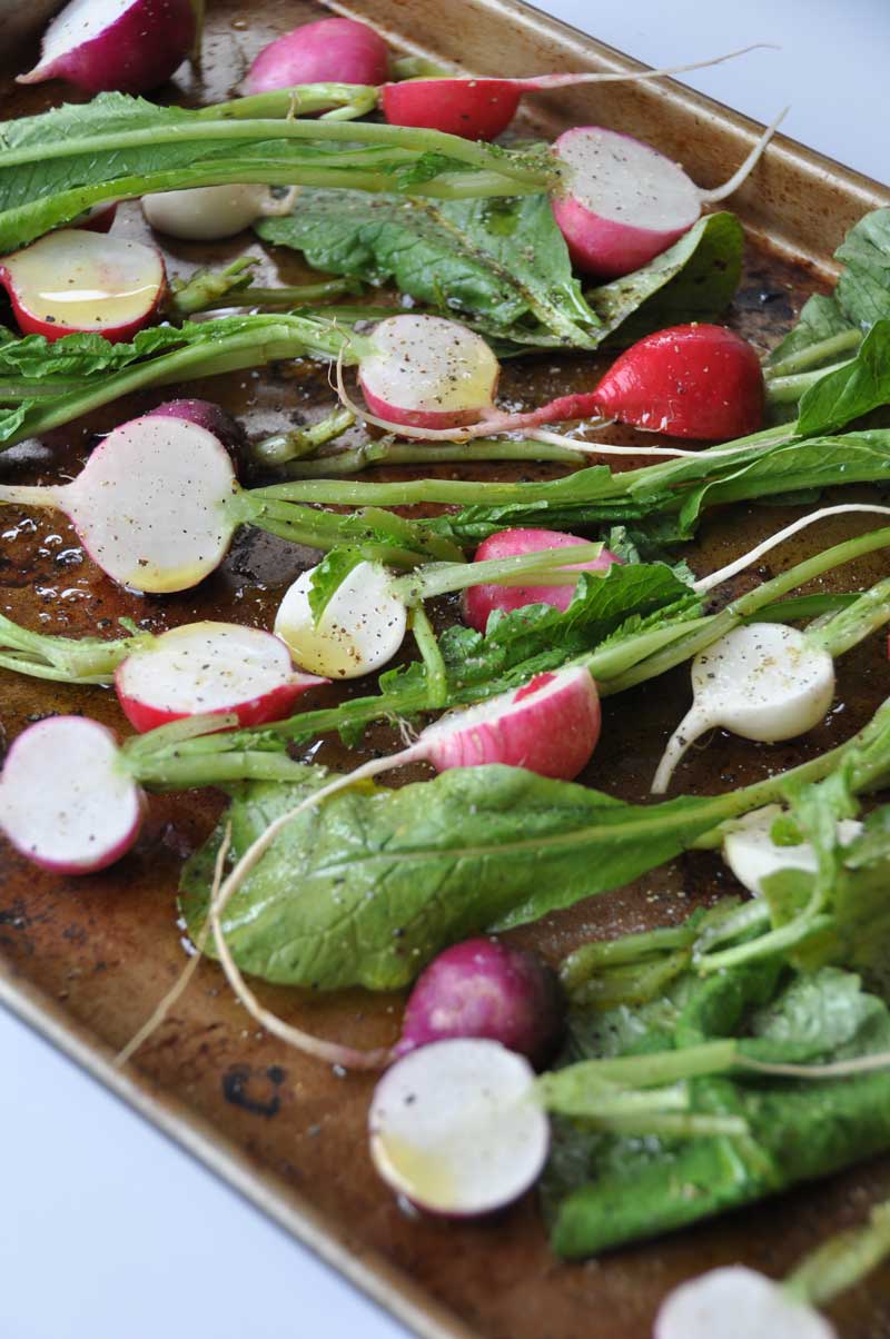 Simple and easy to make roasted radishes with balsamic vinegar. Perfect for an appetizer, side dish, and for Easter.