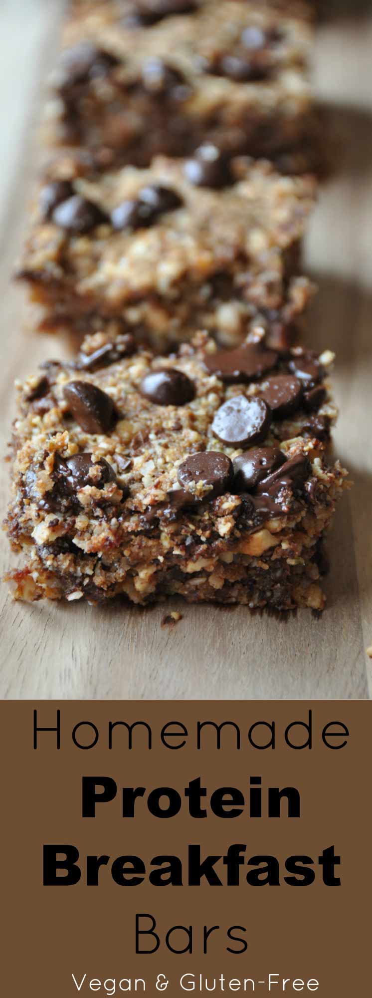 Homemade Protein Energy Breakfast Bars! Full of plant-based vegan protein. Gluten-Free!