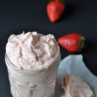Vegan Strawberry Frosting. Homemade and made with fresh strawberries!