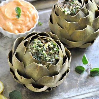 A spicy mayo dip is just what you'll need with steamed artichokes.