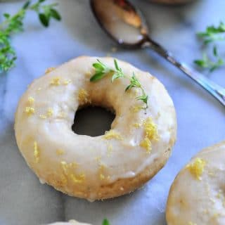 Baked vegan doughnuts with lemon & thyme. So delicious!