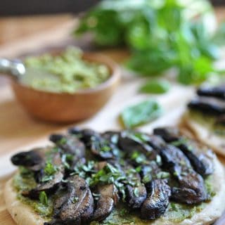 Vegan Pesto & Portobello Flatbread