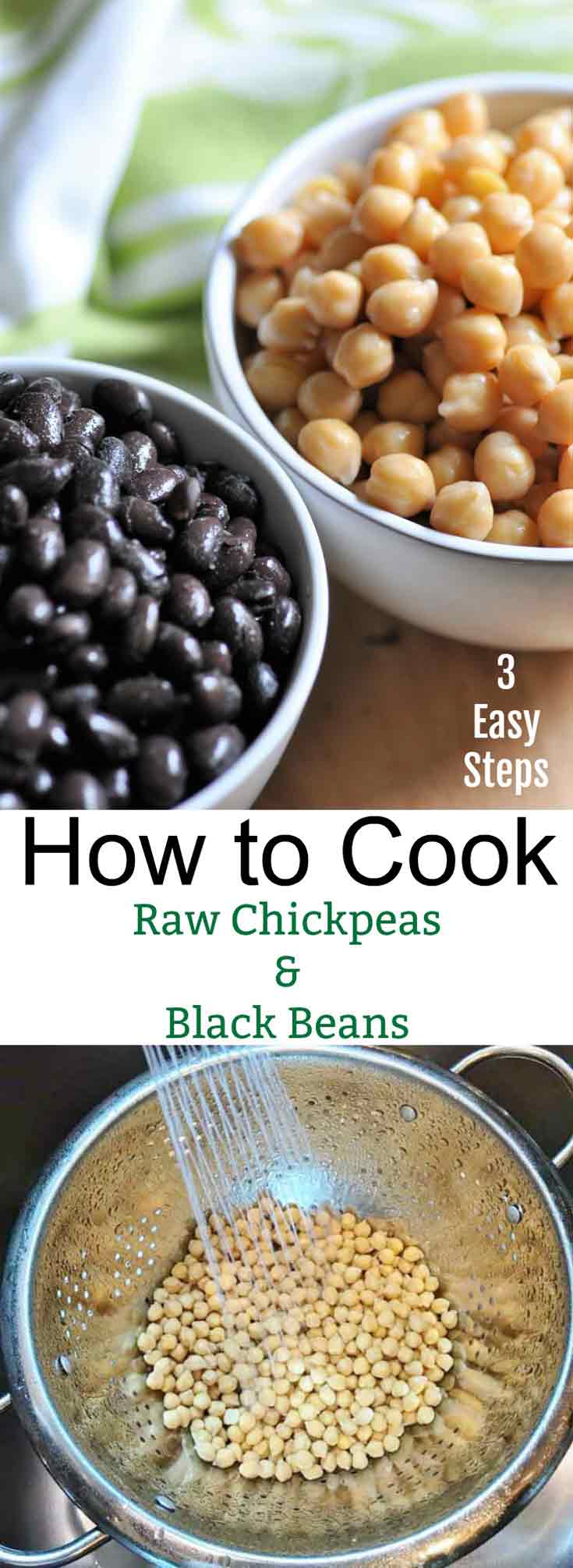 Save money and make your own chickpeas & black beans in 3 easy steps!