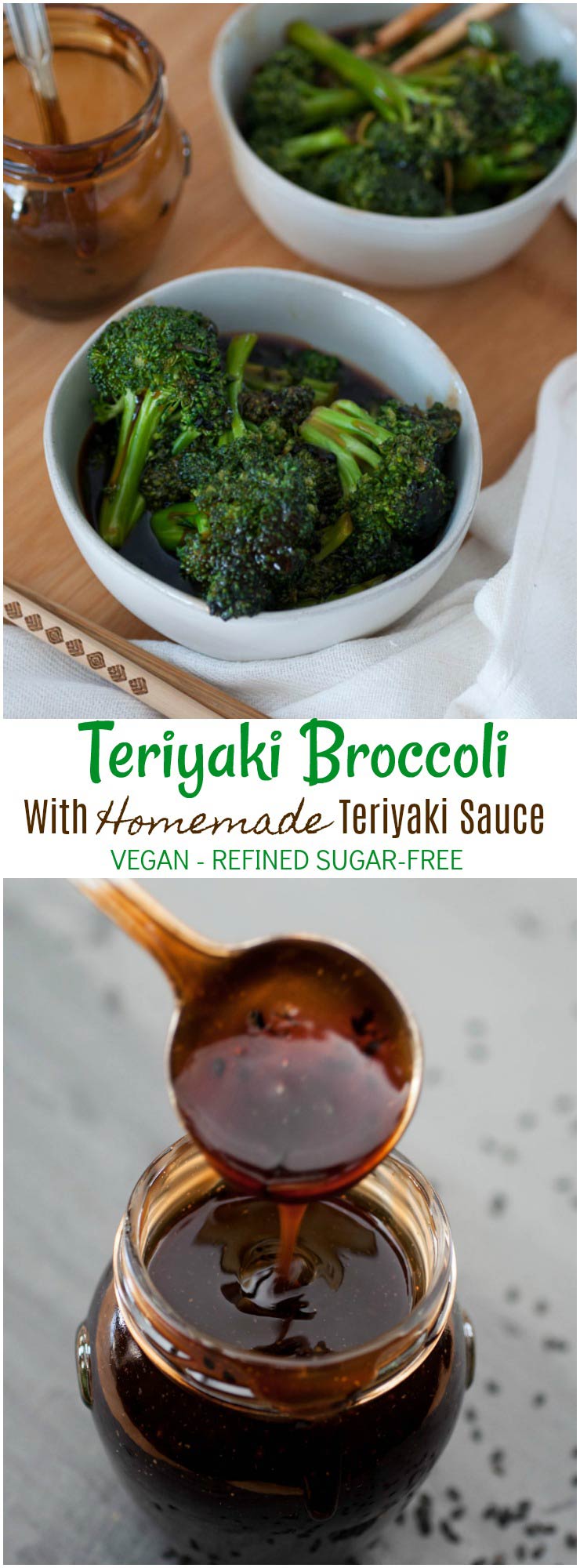 Teriyaki Broccoli in Homemade Vegan Teriyaki Sauce! This delicious and easy recipe will convert the biggest broccoli haters! 