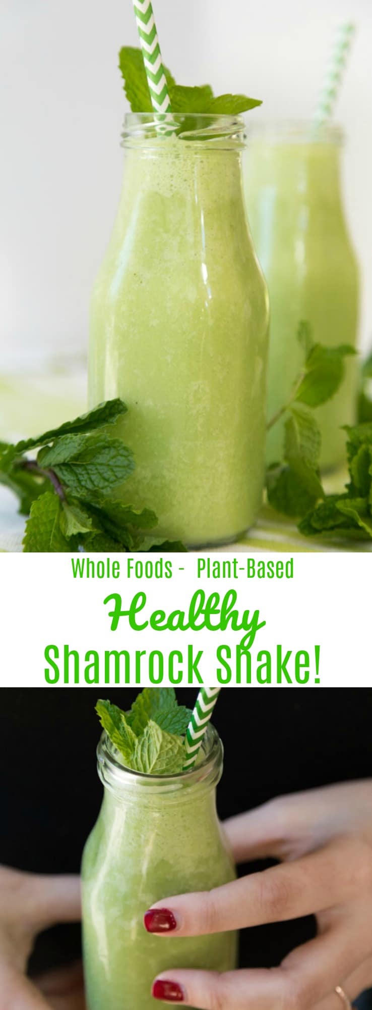 A healthy vegan whole food plant-based version of the Shamrock Shake! A guilt-free way to enjoy your favorite dessert!