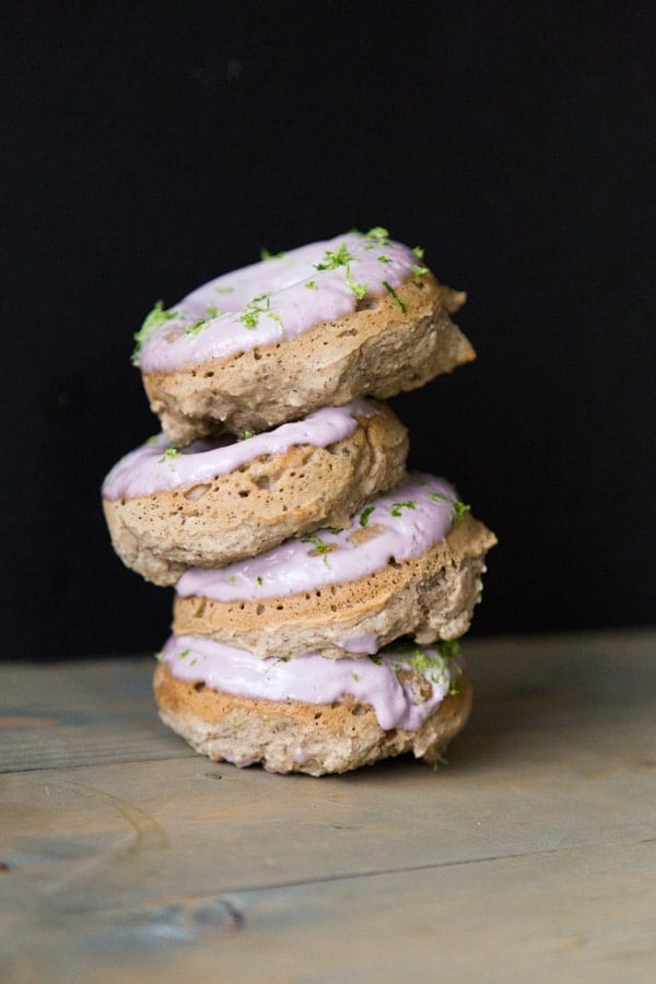 Donuts in a tall stack