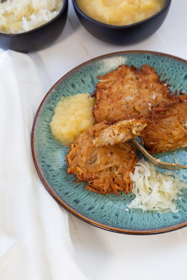 Spiced German Potato Pancakes Gluten Free and Vegan