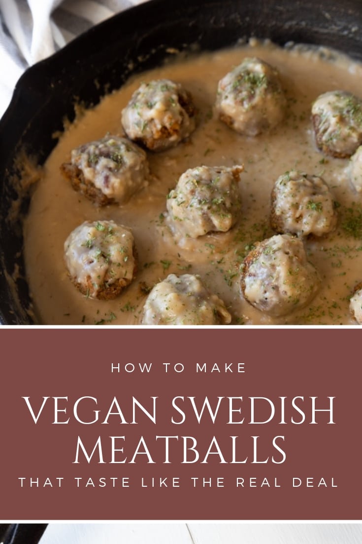 Our Vegan Swedish Meatball recipe is so meaty and delicious! You'll never know that they're vegan. #veganmeatballs #swedishmeatballs #veganappetizers