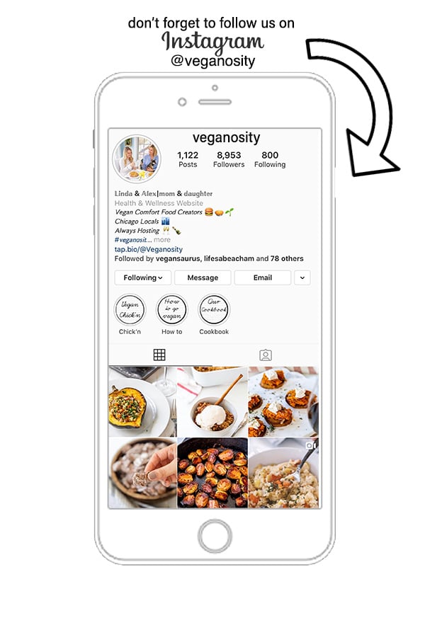 how to find veganosity on Instagram